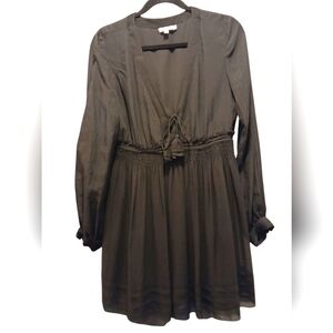 Calypso St. Barth NWOT Black Silk Breezy Boho Vacay Festival Dress-S